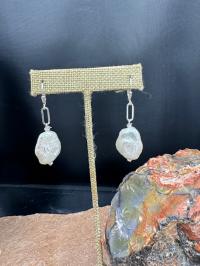 White Pearl earrings by Suzanne Woodworth