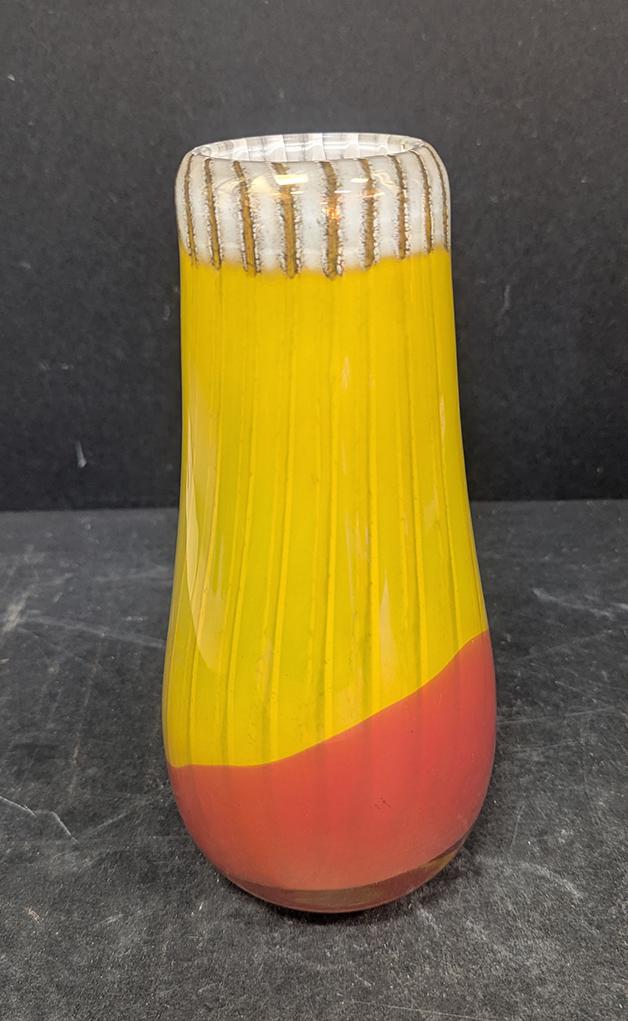 445 Yellow & Red Vase