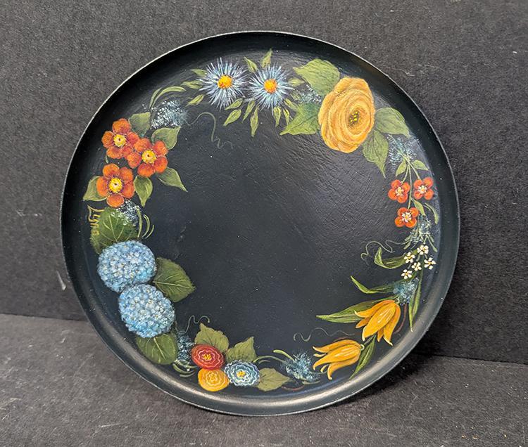 333 Floral Metal Plate