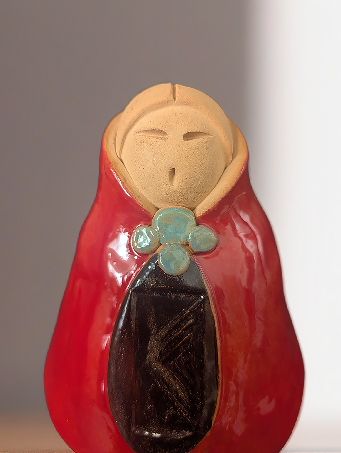 Small Seated Figure (Red)