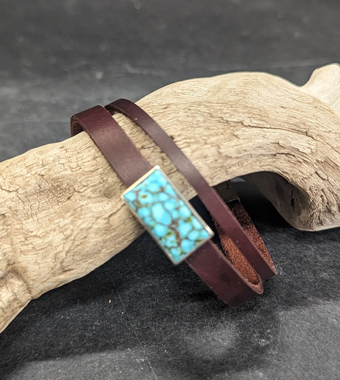 Red Spiderweb Turquoise Cuff 389