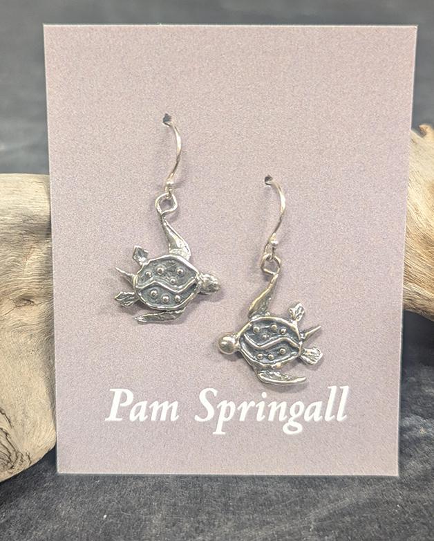 376 Sterling Turtle Earrings