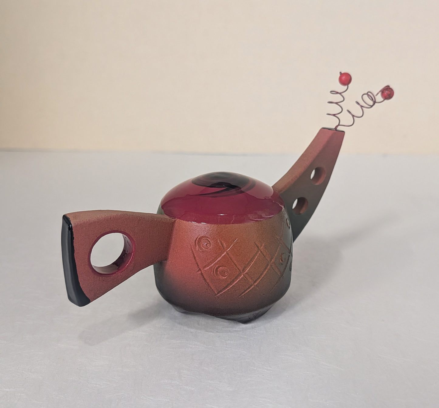 Baby Tea Pot Red top