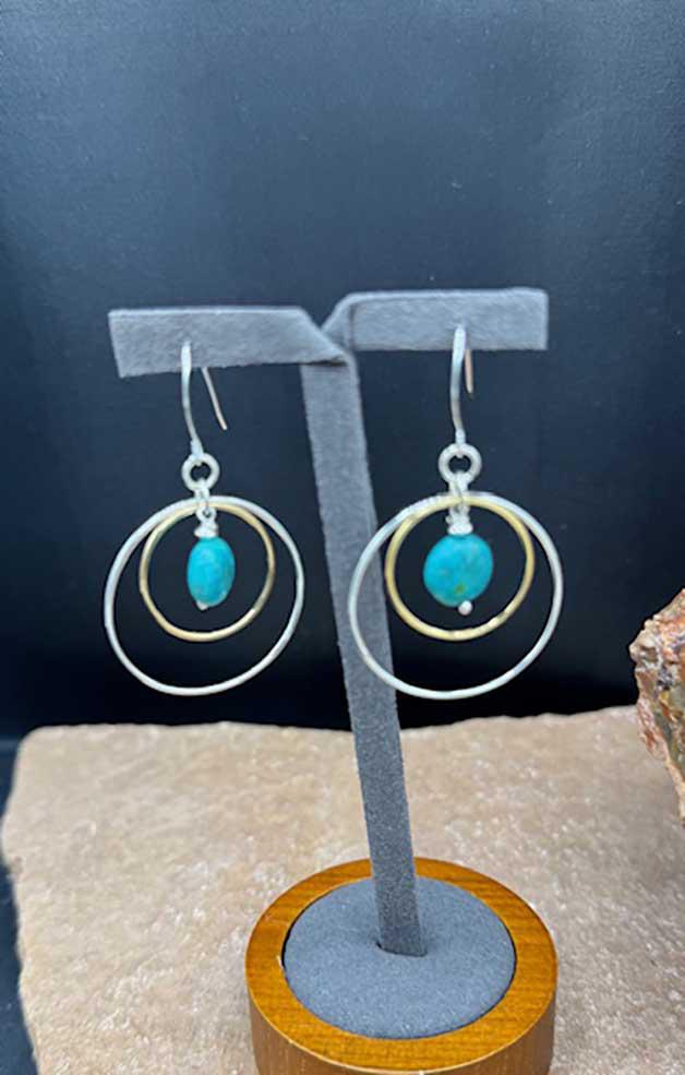 5113 Turquoise Sterling Silver Earrings