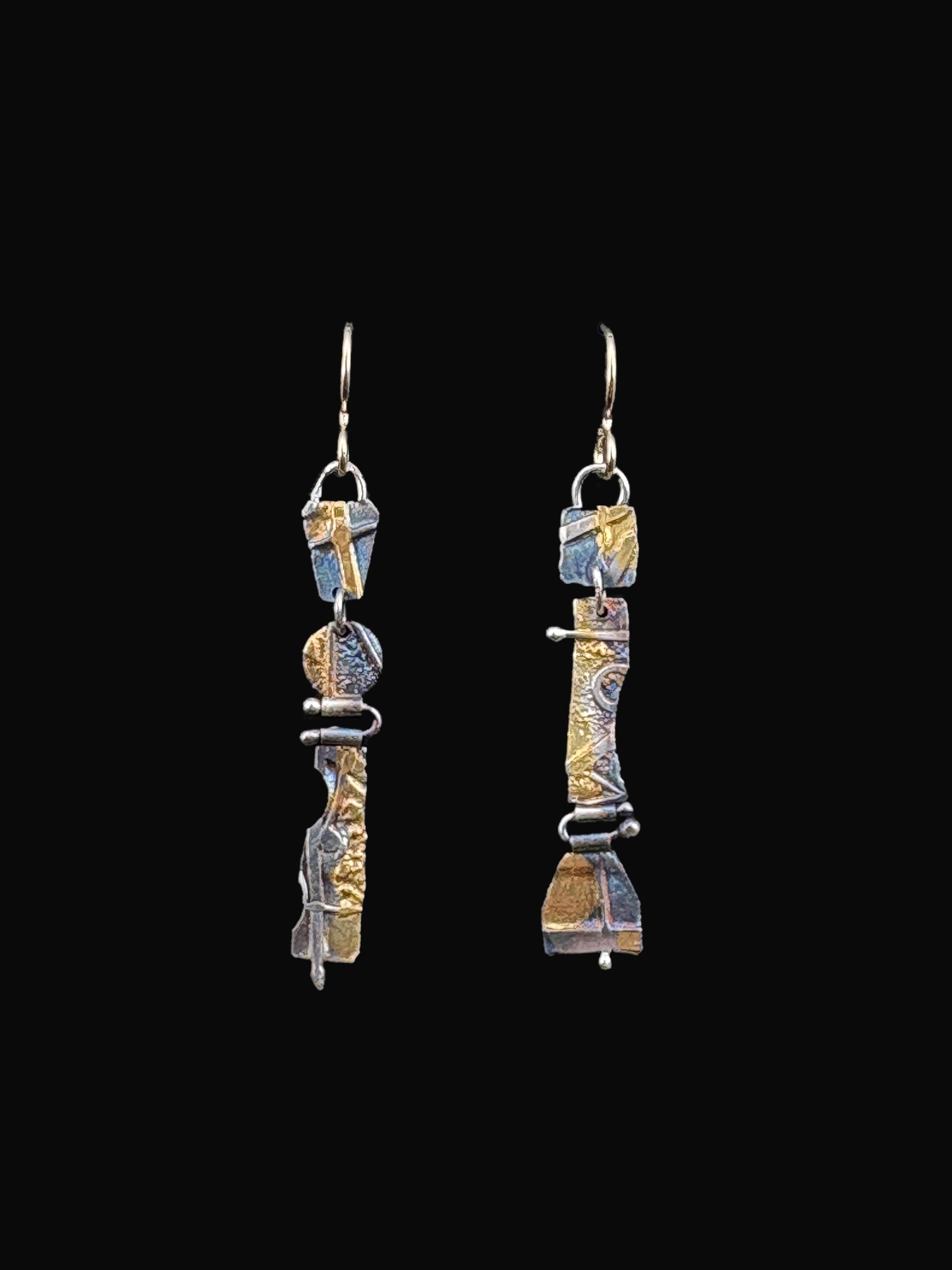 Abstract Collage Hinged Pendant