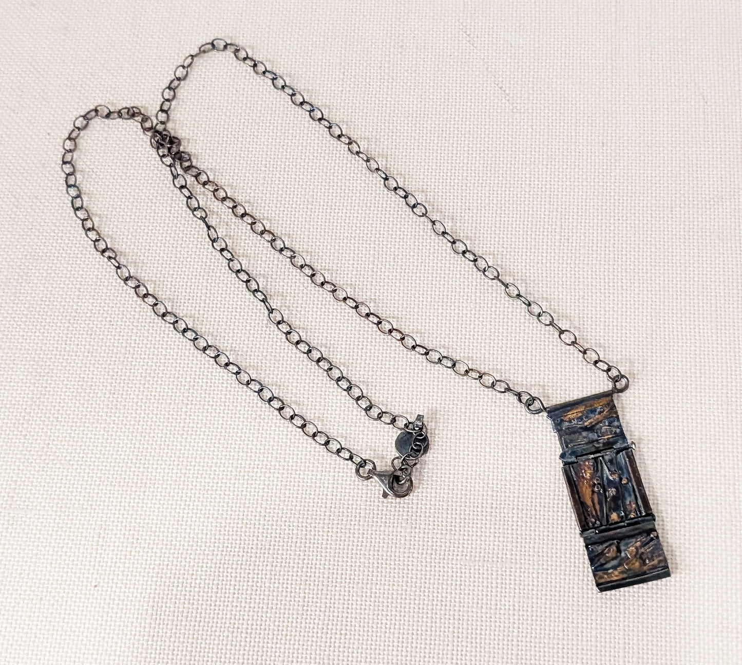 Abstract Collage Hinged Pendant