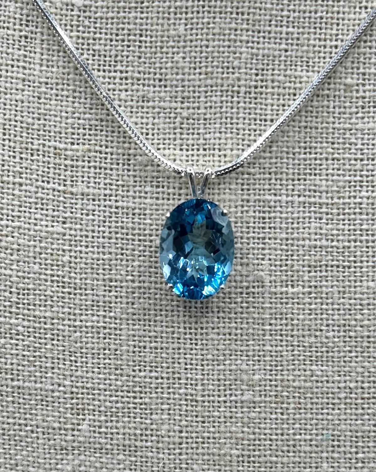 5165 Swiss Blue Topaz Pendant
