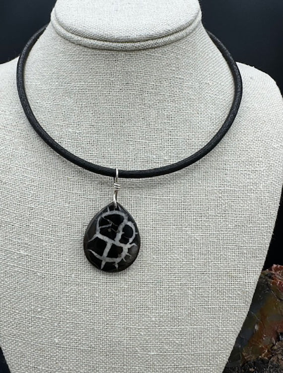 Septarian Fossil Pendant 4517