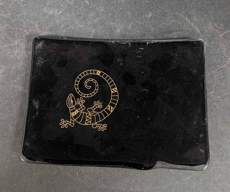 472sws 18K Gold Lizard Dish