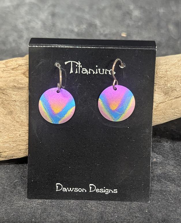 834 Small Sunset Round Earrings