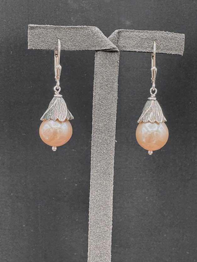 5109 Pink Freshwater Pearl Earrings