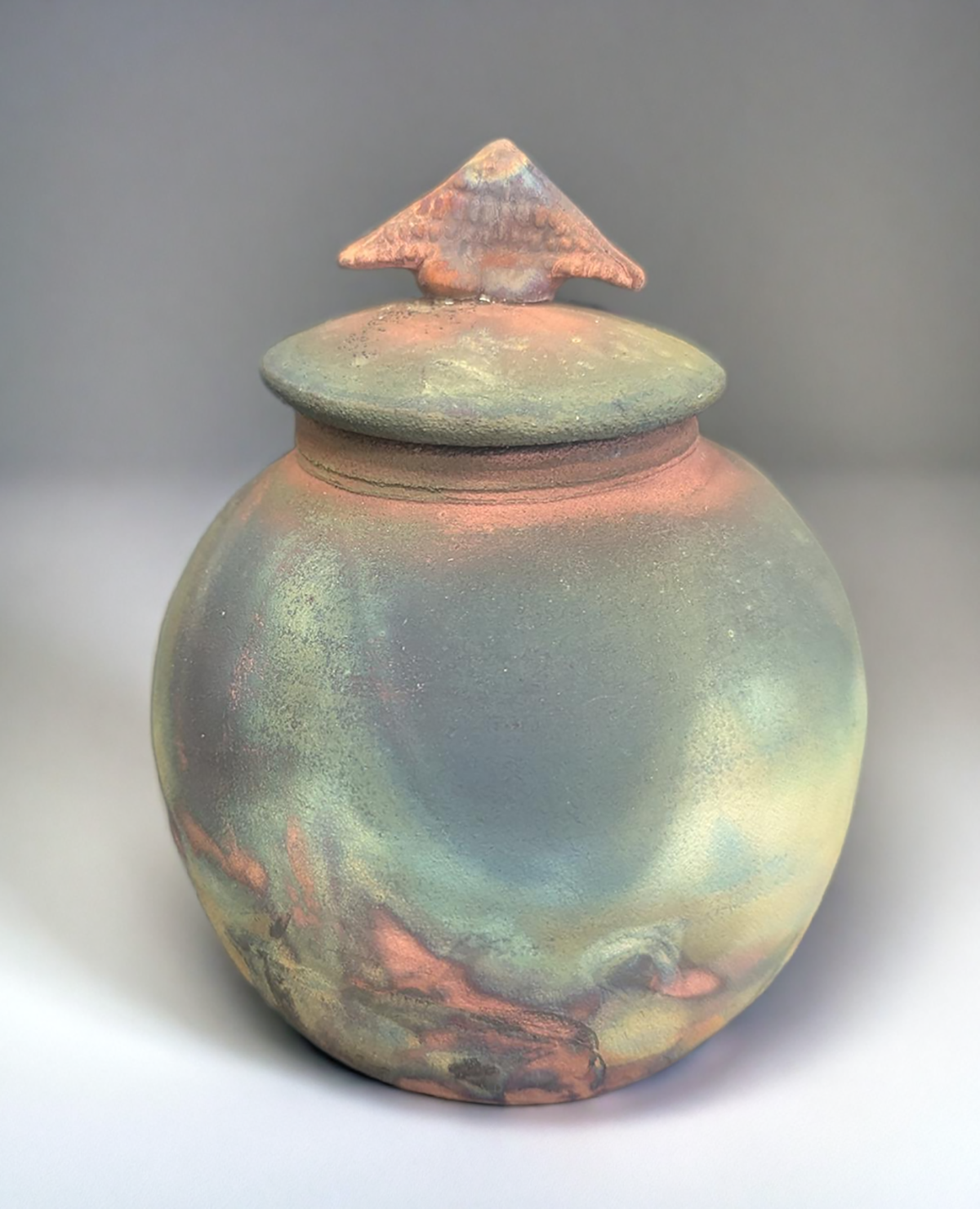 Small Raku Vase w/lid