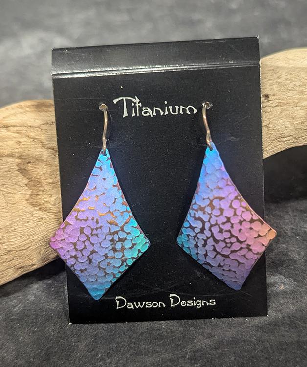 848 Hammered Diamond Earrings