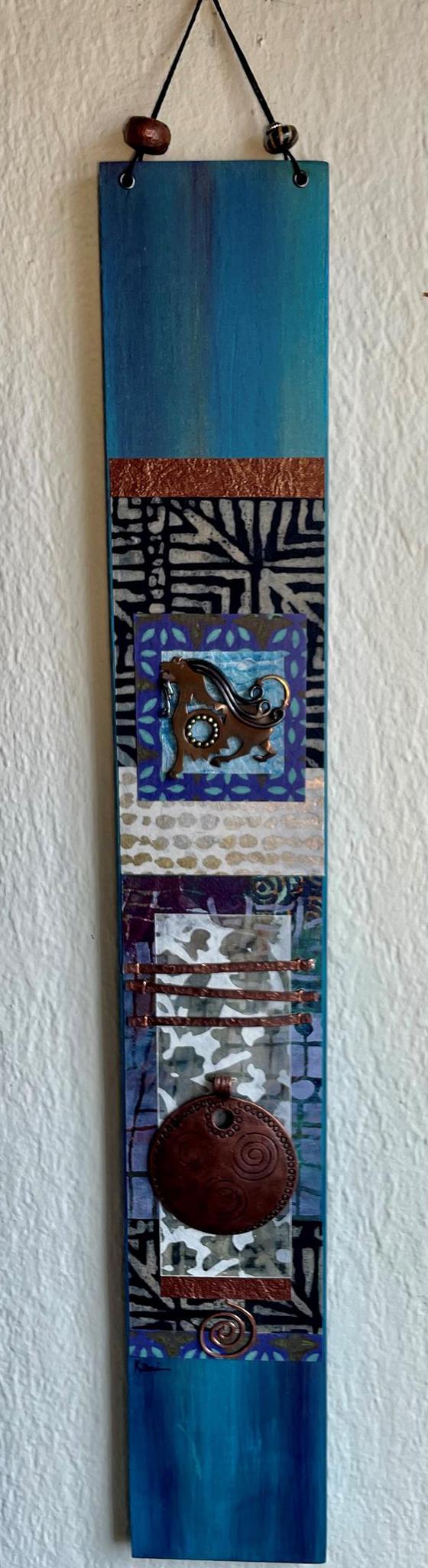 106 Teal/Copper Panel - med