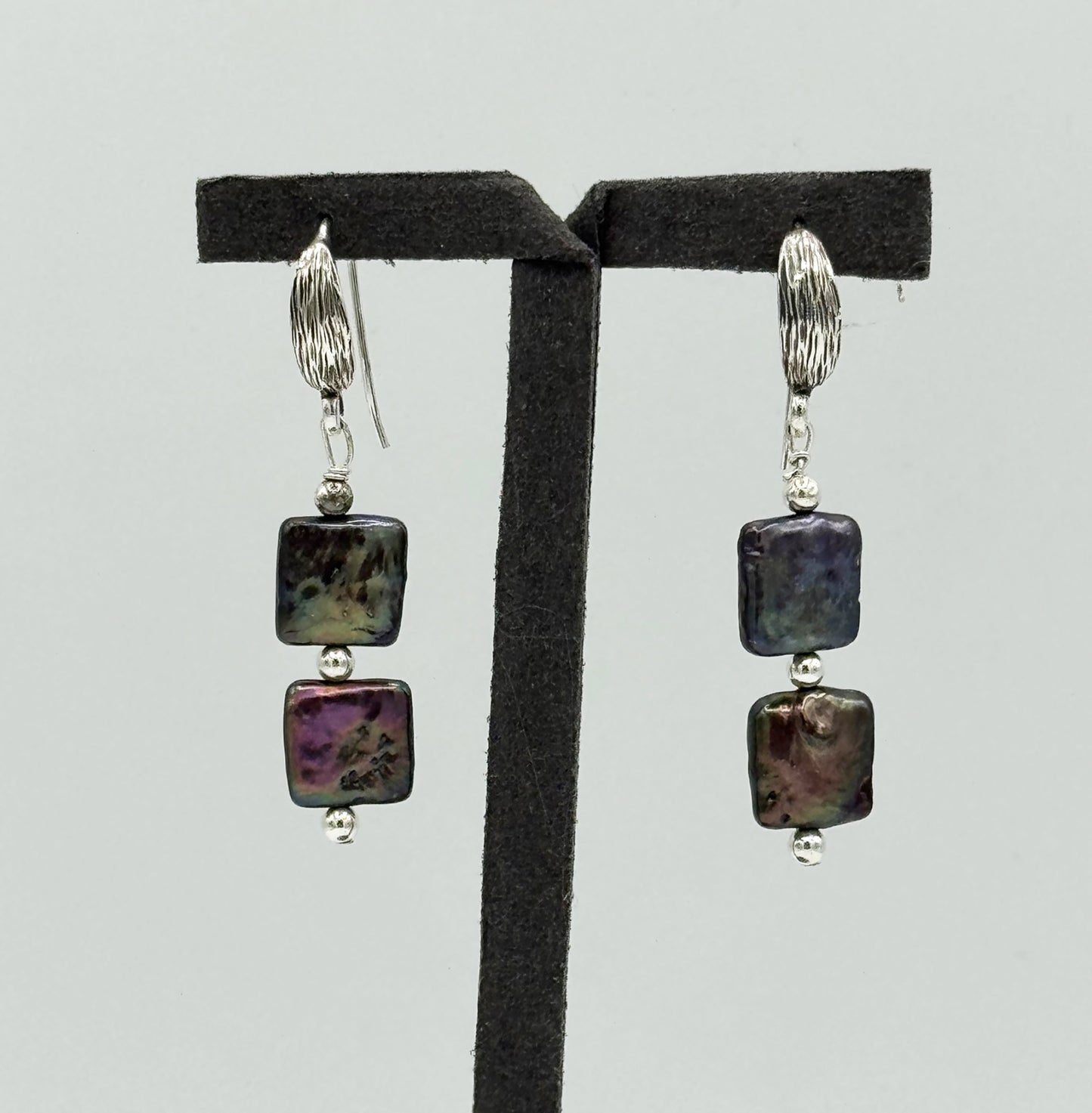 Square Baroque Pearl Earrings
