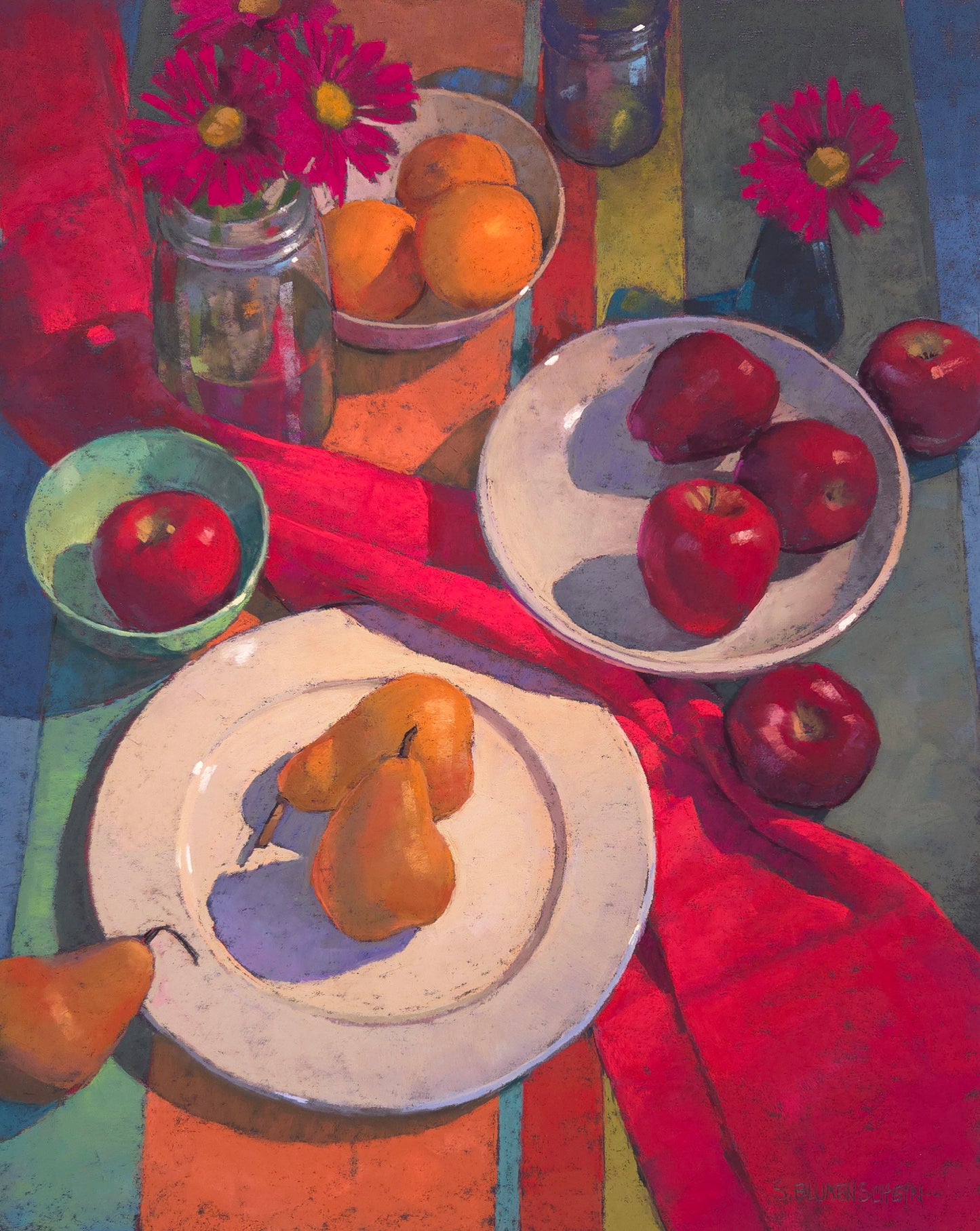 Still Life with a Red Scarf