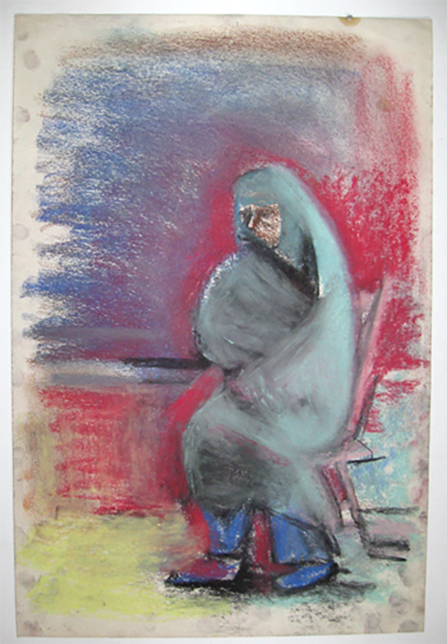Untitled (Woman with Teal Wrap)