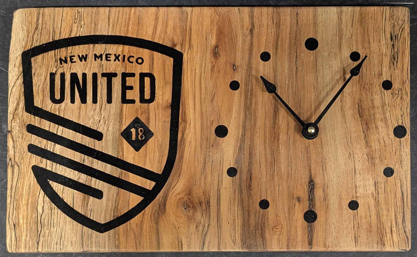 72 Rectangular Pecan United Clock