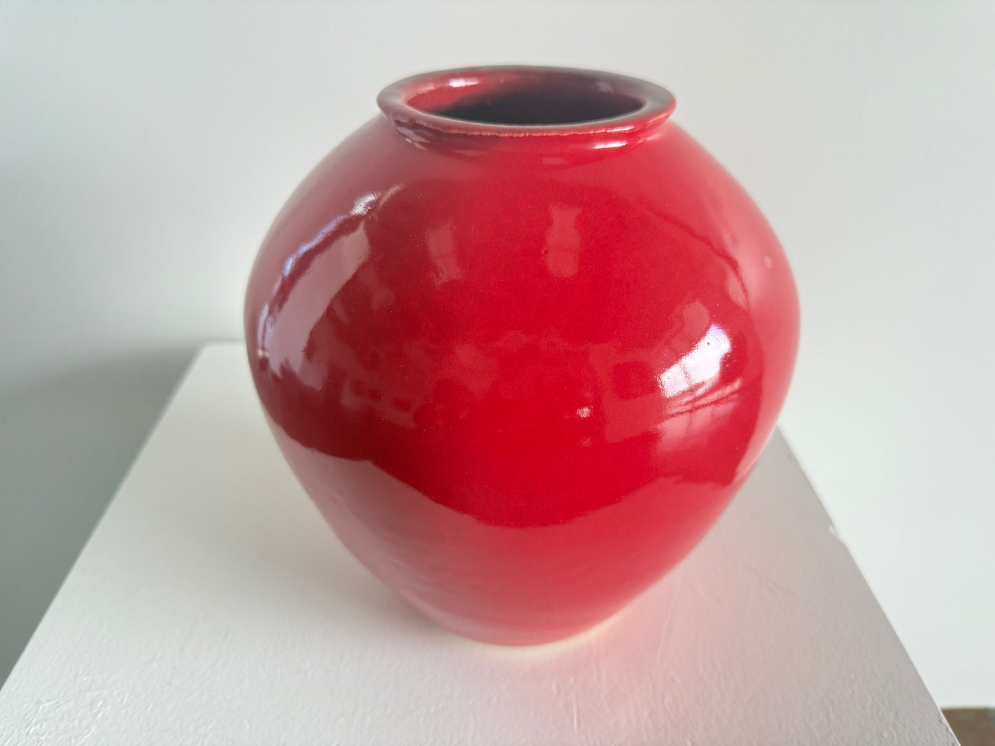 Bright Red Vase