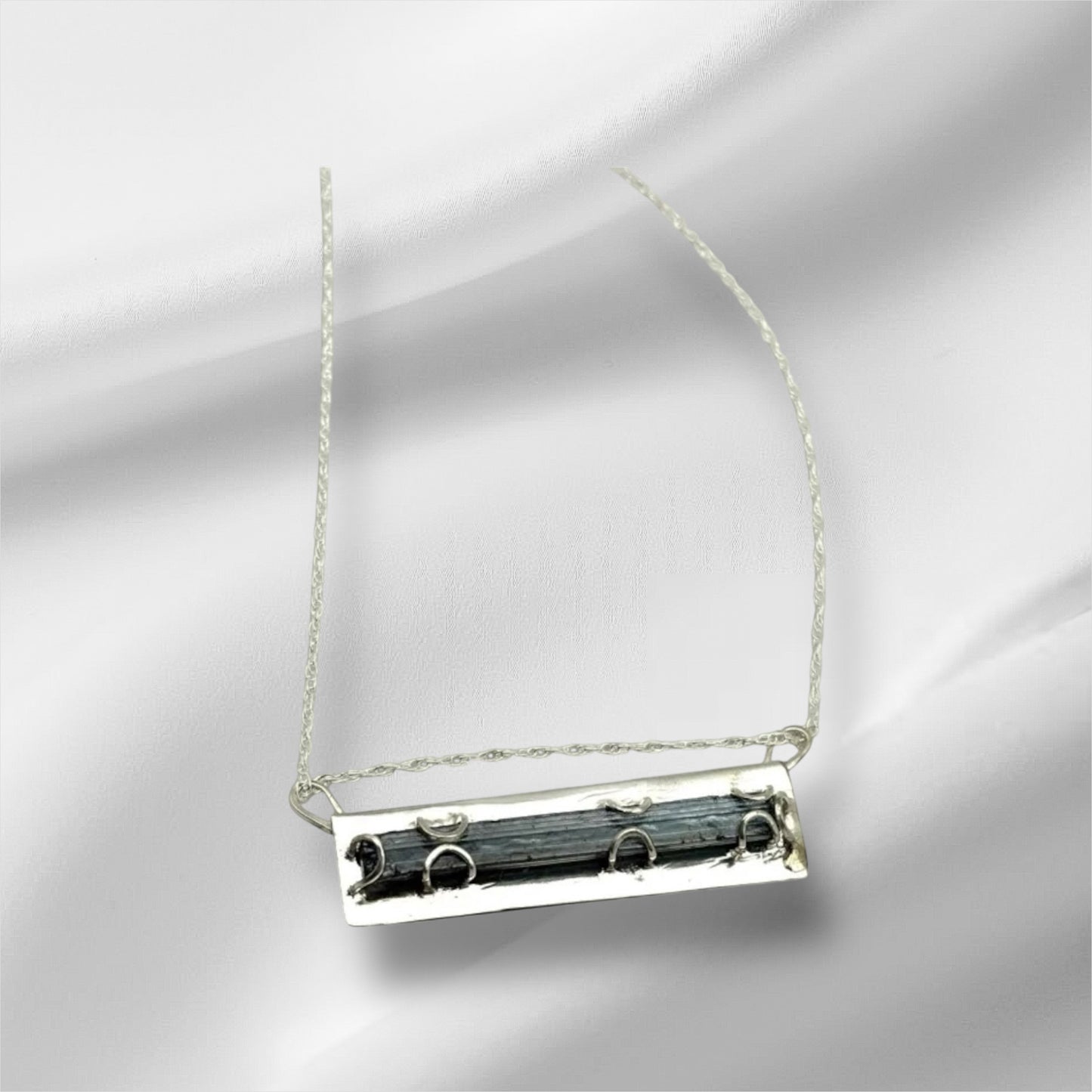 Rutile Ribbon in Sterling Flow Pendant