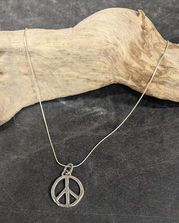394 Sterling Peace Symbol Pendant