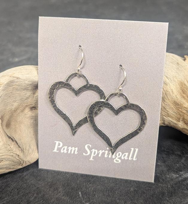 382 Sterling Open Heart Earrings
