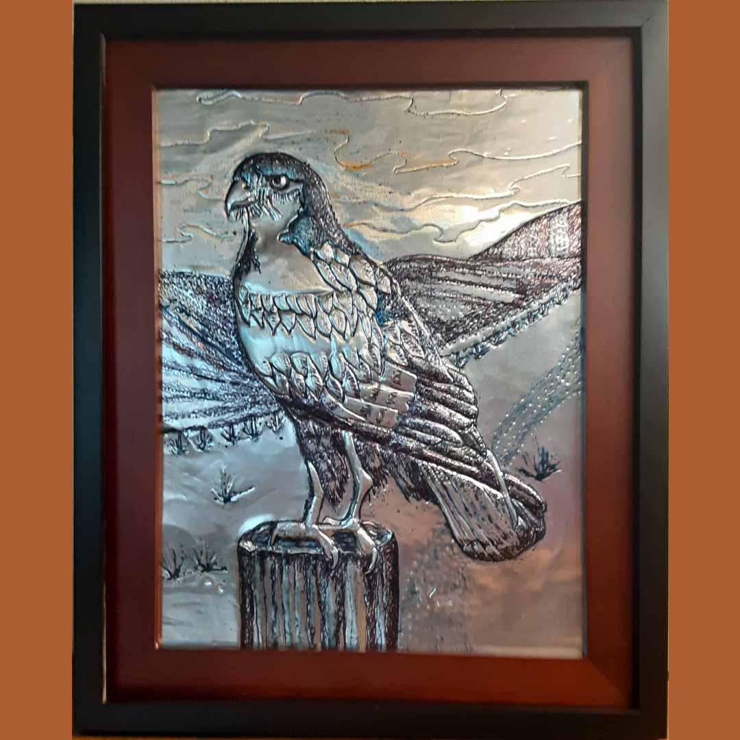 184 Metal Emboss- Falcon’s Perch