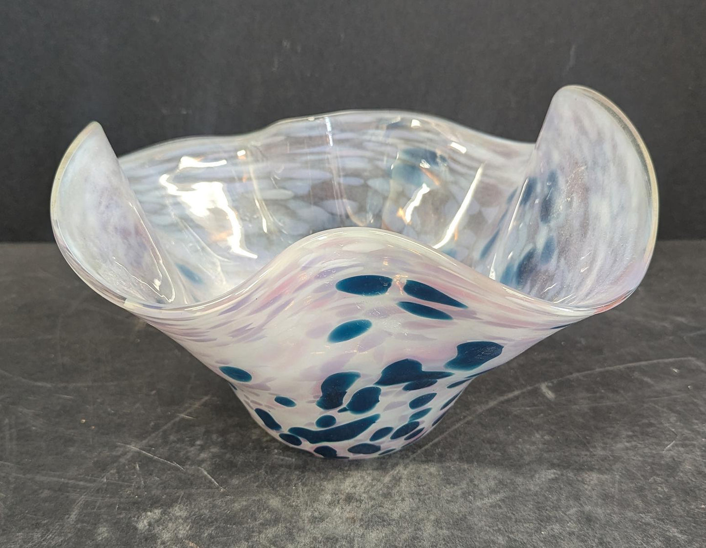 526 Small Fluted Bowl Purple