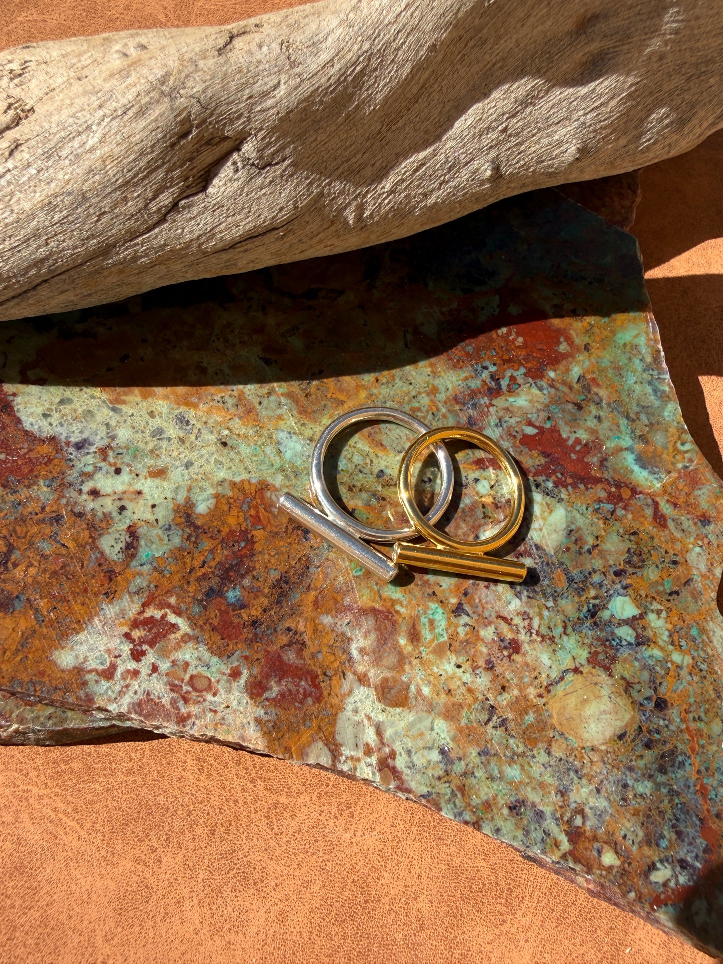Horizontal Mini Tube Ring (Sterling)