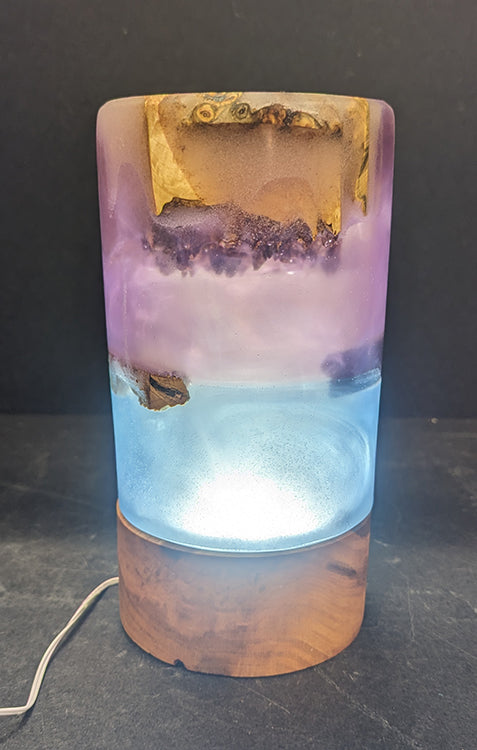 Blue/Lavender Epoxy Lamp