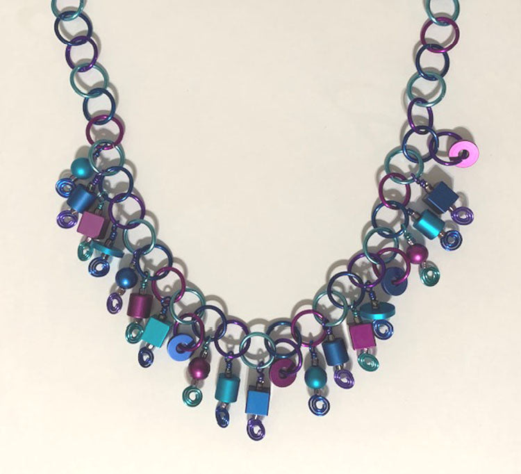 Anodized Aluminum Dangle Necklace 137