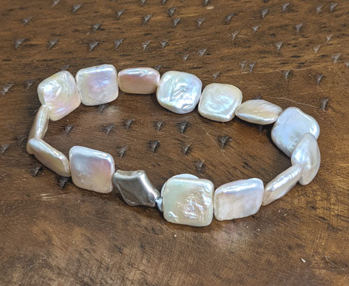 Square Coin Pearl Bracelet