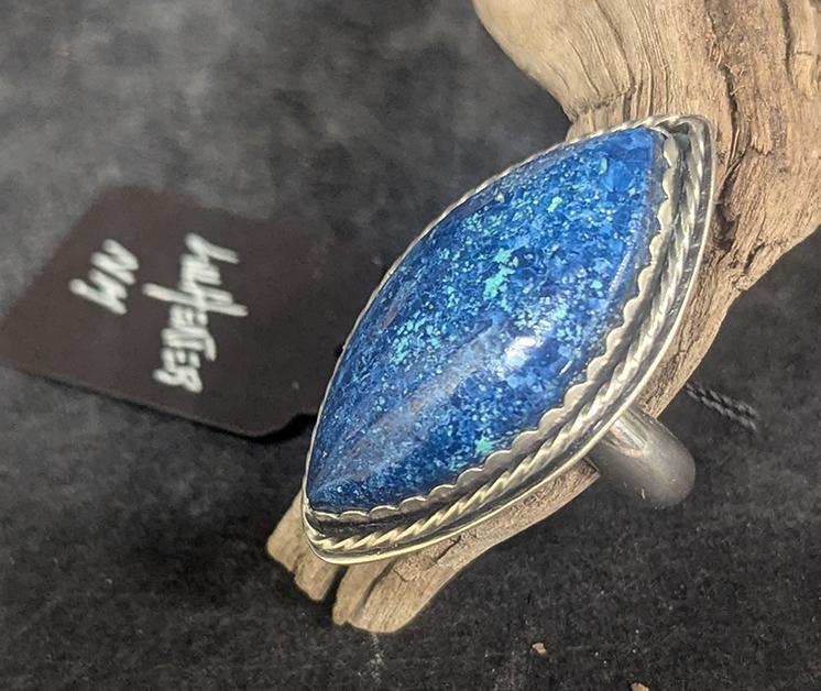 390 Azurite & Chrysocolla Ring