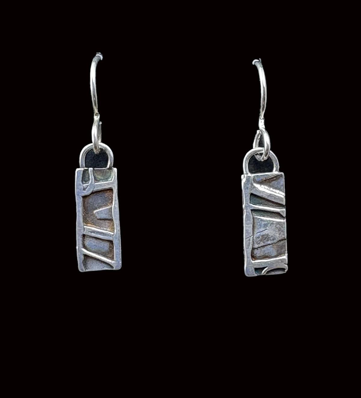 366 1/4" Wide rectangular earring