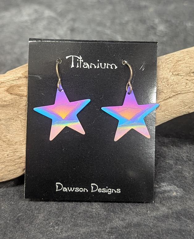837 Ti Star Earrings