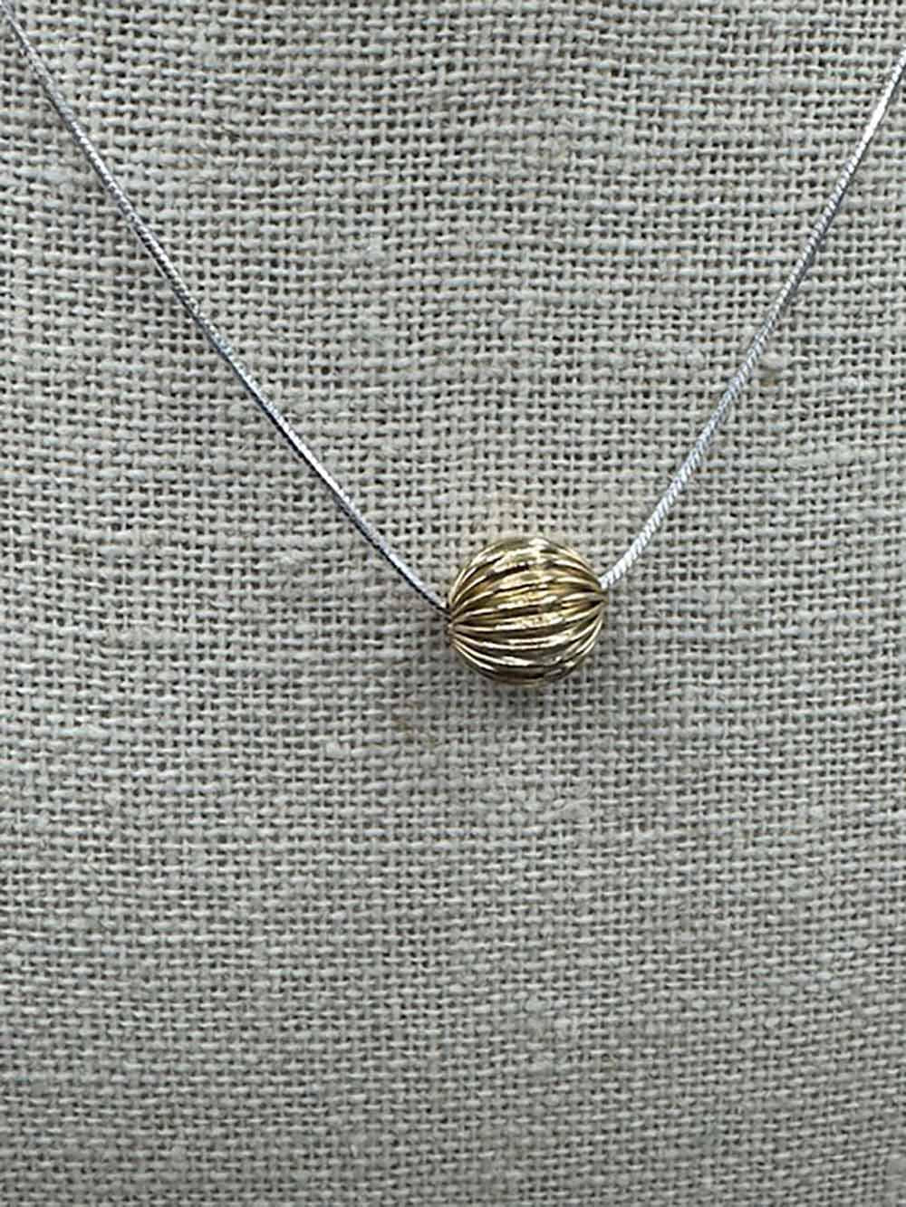 Corrugated Round 14kgf Bead Pendant