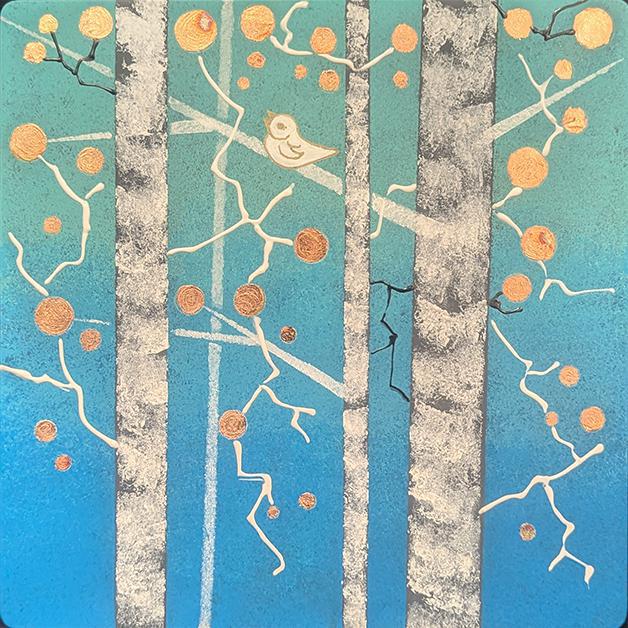 271 Spring Aspens & Song Bird