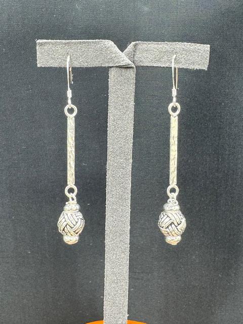 5084 SS Basket Weave Earrings