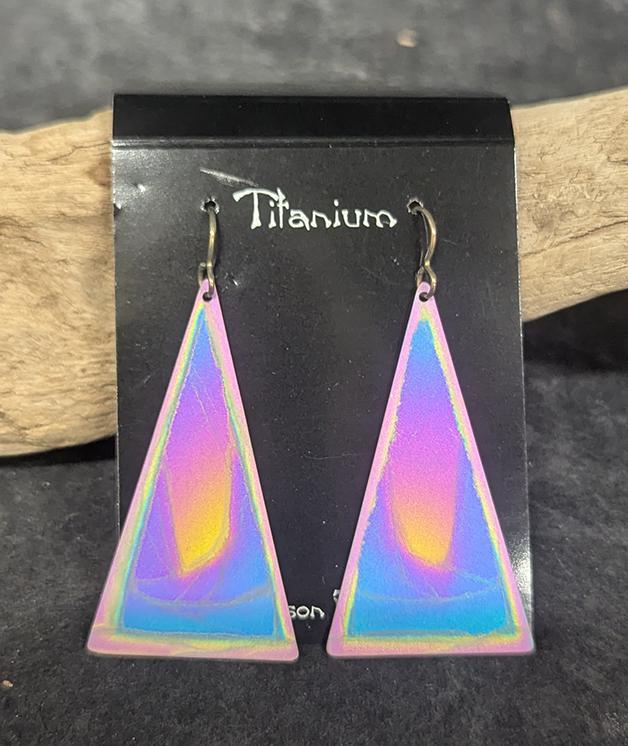 831 Lg Sunset Triangle Earrings