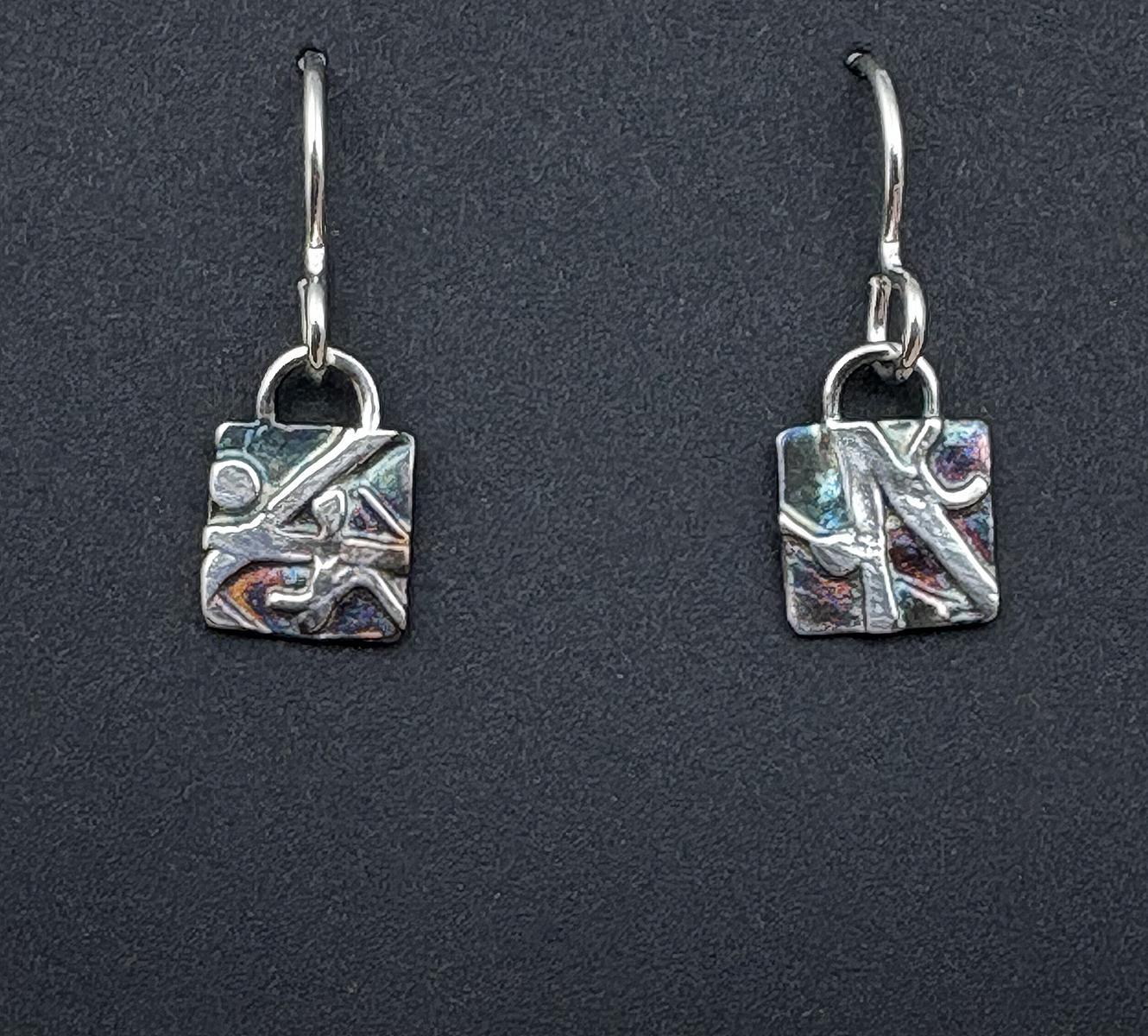387 3/8" Square earrings