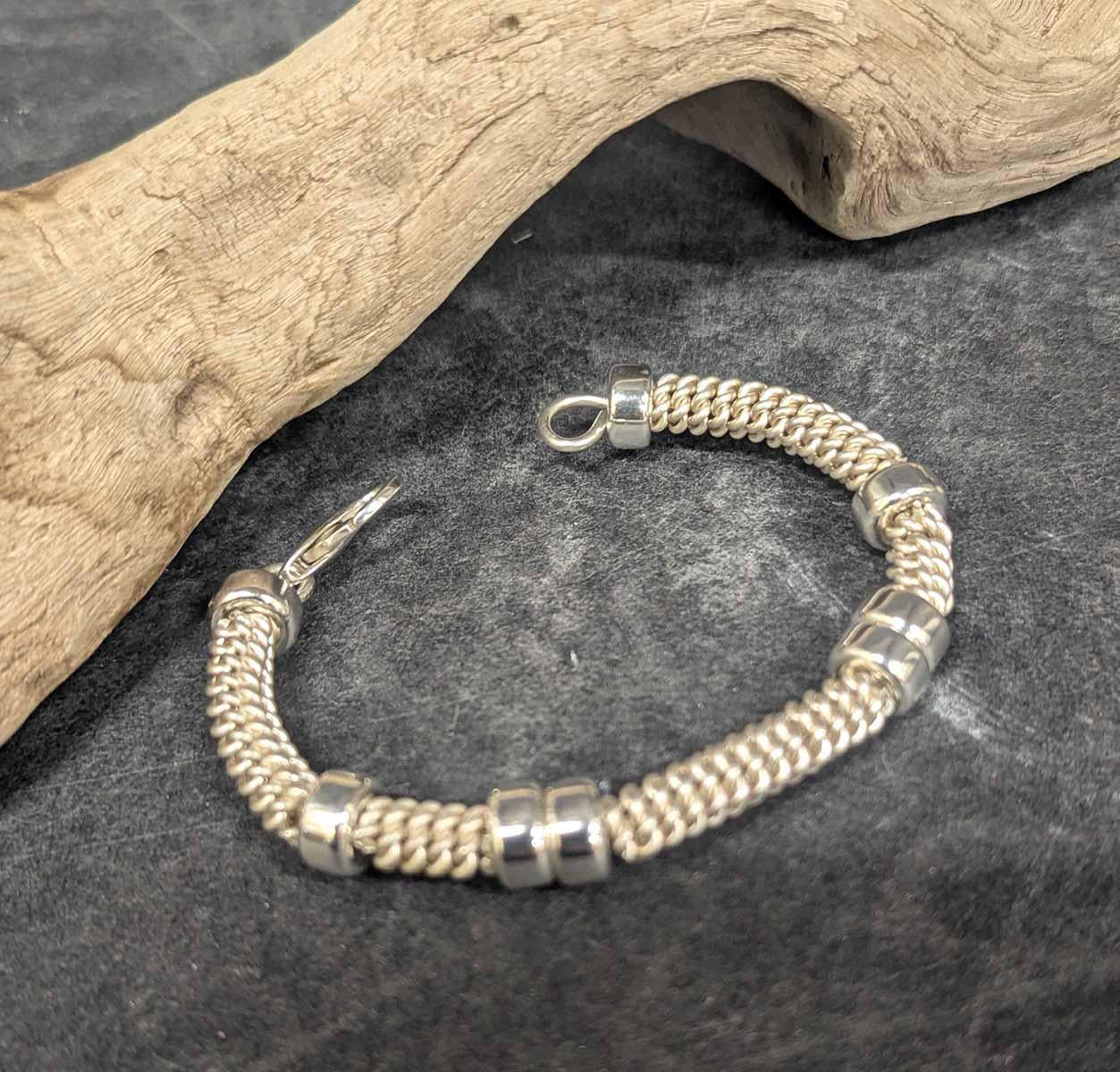 5055 Sterling Silver Woven Bracelet