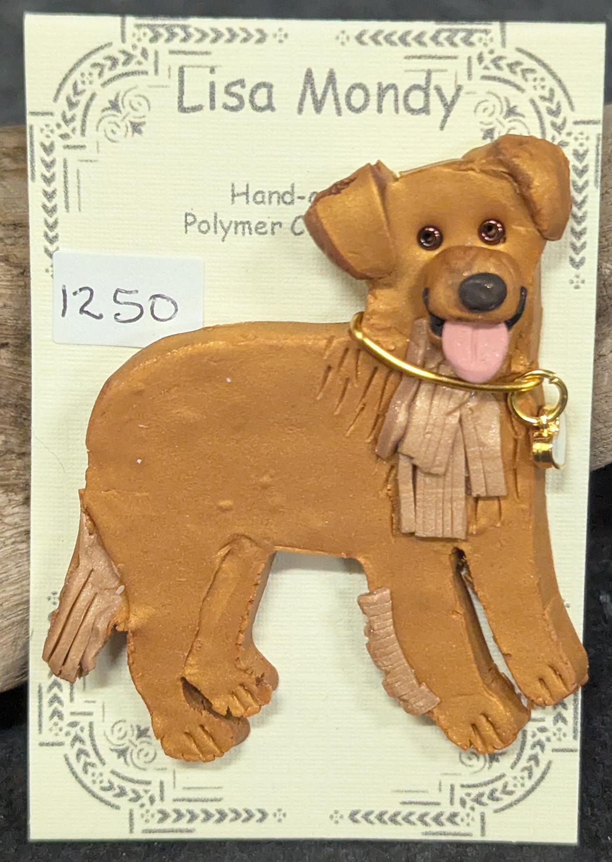 1250 Golden retriever pin