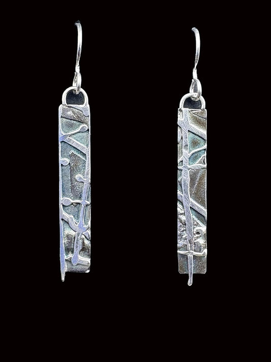 368 1/4" Wide rectangular earring