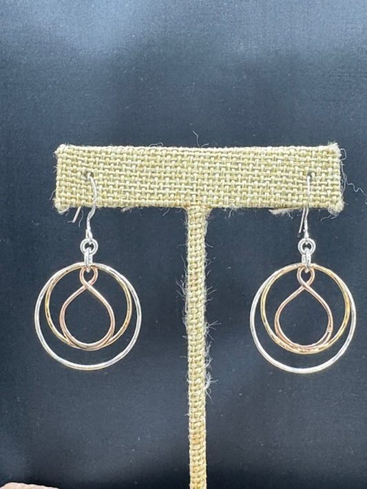 Multi Metal Hoop Earrings 4469