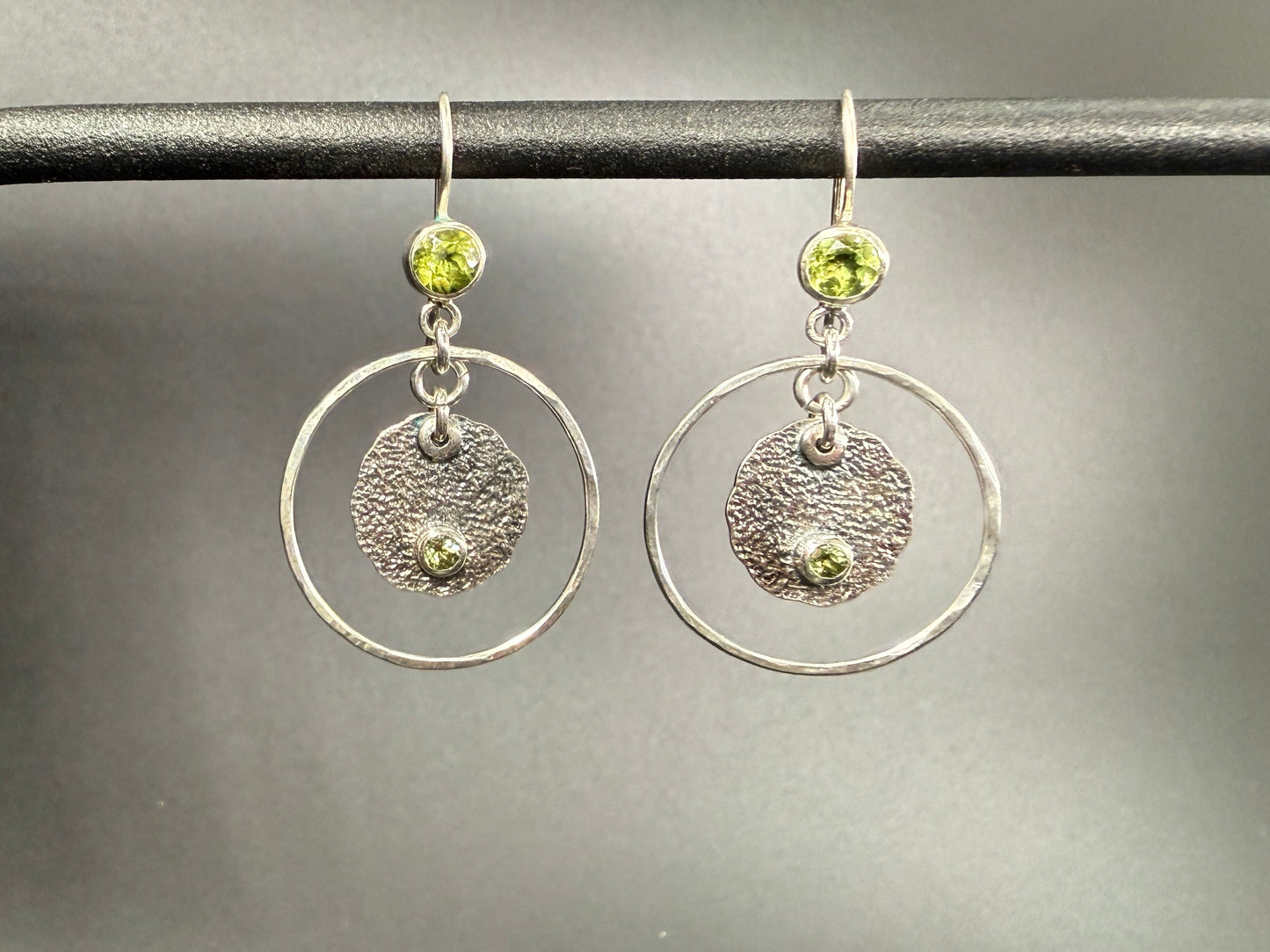 Peridot and Sterling Silver Earrings