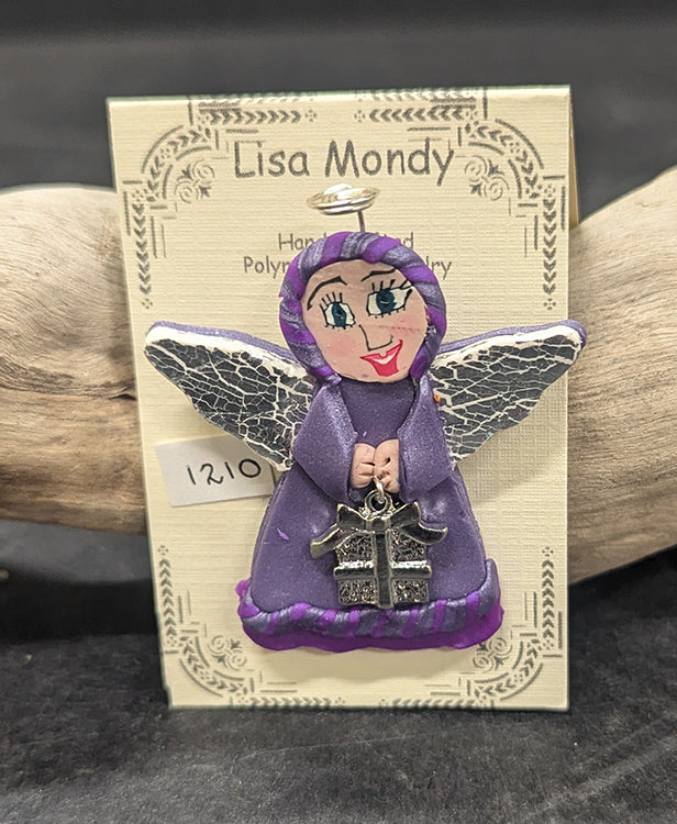 1210 Purple Angel with Gift Pin