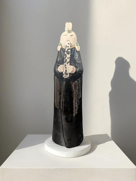 Fluted Player white & Black