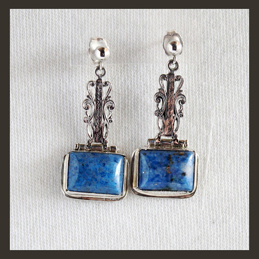 Denim Lapis Earrings 140