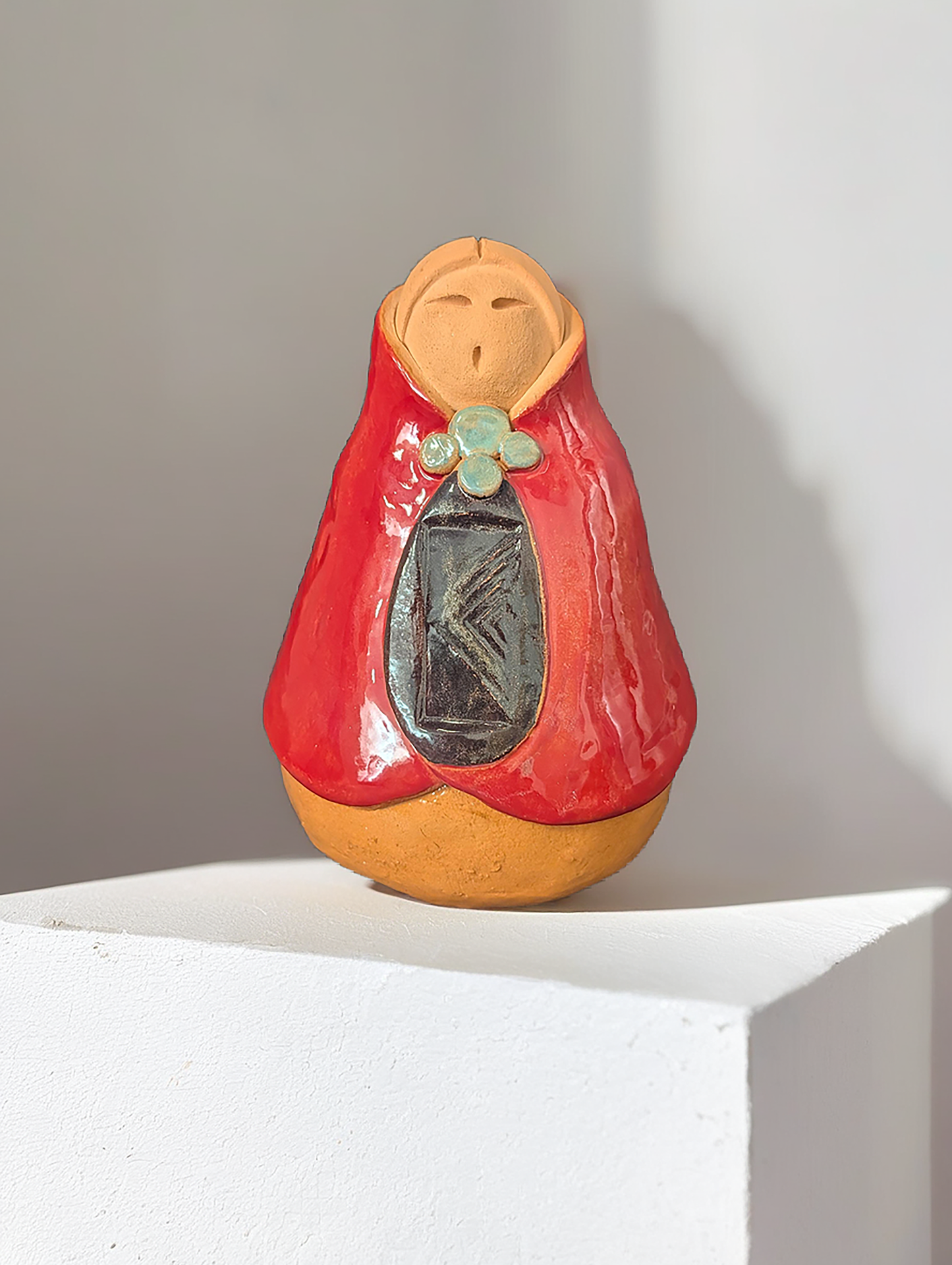 Small Seated Figure (Red)