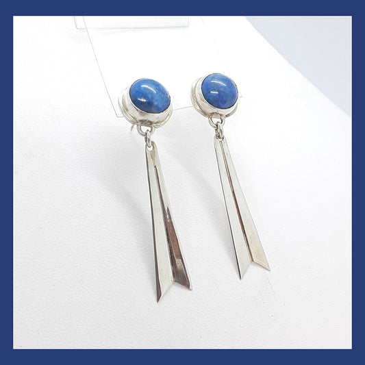 Denim Lapis Earrings 141